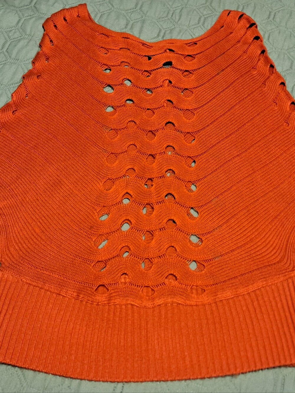 Ib Diffusion Women’s dark Orange Knit Cutout Sweater Sz M